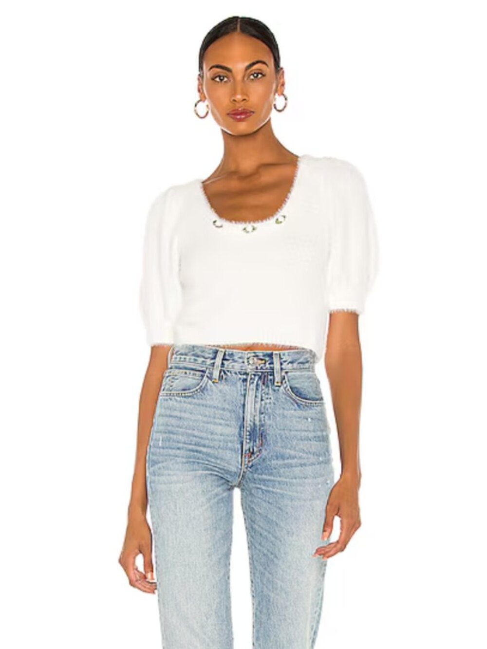 For Love & Lemons Anastasia Sweater in white - M